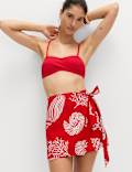 Pure Cotton Printed Wrap Mini Beach Skirt