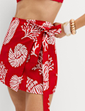 Pure Cotton Printed Wrap Mini Beach Skirt
