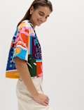 Pure Cotton Printed Short Sleeve Beach Shirt
