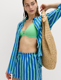 Pure Cotton Striped Long Sleeve Beach Shirt