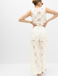Pure Cotton Cutwork Beach Trousers