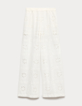 Pure Cotton Cutwork Beach Trousers