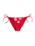Embroidered Tie Side Bikini Bottoms