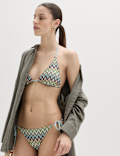 Textured Triangle Bikini Top
