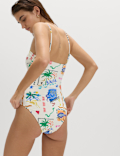 Printed Bandeau Swimsuit