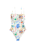 Printed Bandeau Swimsuit