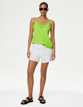 Linen Rich V-Neck Cami Top