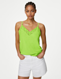 Linen Rich V-Neck Cami Top