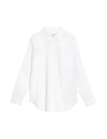 Linen Blend Collared Relaxed Shirt