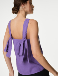 Linen Rich Square Neck Tank Top