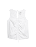Ruched Front V-Neck Vest