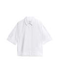 Linen Rich Crochet Collared Shirt