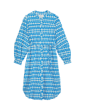 Linen Rich Printed Midi Shirt Dress