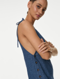 Linen Rich Cropped Jumpsuit