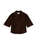 Linen Rich Printed Collared Shirt