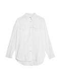 Pure Linen Relaxed Utility Shirt
