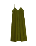 Linen Rich V-Neck Strappy Midaxi Slip Dress