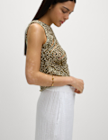 Pure Cotton Elasticated Waist Beach Trousers