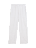 Pure Cotton Elasticated Waist Beach Trousers