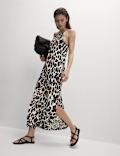 Jersey Printed Midaxi Beach Dress