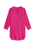 Pure Cotton Round Neck Longline Beach Shirt