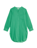 Pure Cotton Round Neck Longline Beach Shirt
