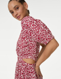 Pure Cotton Printed One Shoulder Beach Dress