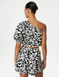 Pure Cotton Printed One Shoulder Beach Top