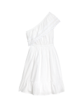Pure Cotton One Shoulder Mini Beach Dress