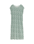 Jersey Printed Midi Relaxed Shift Dress