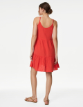Pure Cotton Tiered Mini Beach Dress
