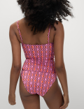 Printed High Leg Bikini Bottoms