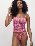 Printed High Leg Bikini Bottoms