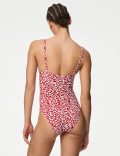 360 Tummy Control Printed Plunge Swimsuit