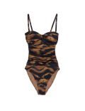 360 Tummy Control Printed Bandeau Swimsuit