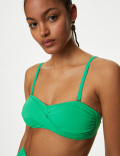 Padded Twist Front Bandeau Bikini Top