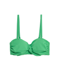 Padded Twist Front Bandeau Bikini Top