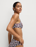 Printed Padded Scoop Neck Bikini Top
