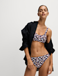 Printed Padded Scoop Neck Bikini Top