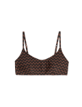 Printed Padded Scoop Neck Bikini Top