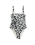 Tummy Control Printed Square Neck Swimsuit