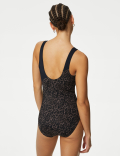 Printed Scoop Neck Swimsuit