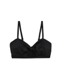 Padded Twist Front Plunge V-Neck Bikini Top