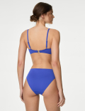 Padded Twist Front Plunge V-Neck Bikini Top