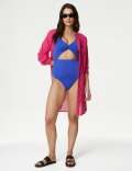 Padded Twist Front Halterneck Swimsuit