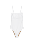 Neoprene Scallop Bandeau Swimsuit