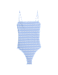 Printed Square Neck Swimsuit