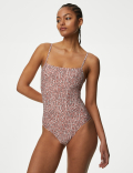 Printed Square Neck Swimsuit