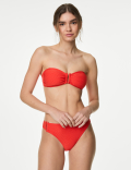 Textured Bandeau Bikini Top