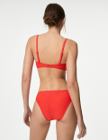 Textured High Leg Bikini Bottoms